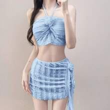 2026 New Swimsuit Women's Separate Bikini Bikini Sexy Bikini Hot Spring Resort Female Student Swimsuit - 藍色 - 查看 11