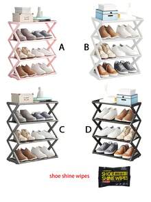 X-Shaped Steel Shoe Rack, Sturdy Space-Saving Shoe Storage Rack, Shoe Cabinet, Vertical Shoe Rack, 4-Tier Shoe Rack Requires No Tools For Installation, Rust-Resistant Metal Frame, Adjustable Height, Compact Design, Industrial Style, Stackable To Save Space, Suitable For Entryway, Closet And Garage | Multi-Purpose Shoe Rack Fits Boots, Sneakers, High Heels And Various Shoes - Multicolor - View 12