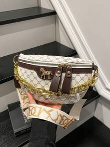 Bolso de pecho, bolso de cintura, bolso cruzado con correa de hombro única y de alta calidad, moda 2026 para mujeres - Multicolor - Ver 14