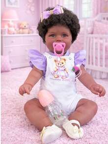 Realistic Reborn Baby Doll Sophia Black 50cm Mundo Kids - Baby Pink - View 2