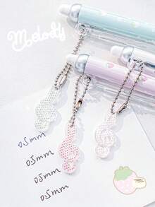 Bộ 4 bút bi mực gel vị dâu sô cô la, ngòi 0.5mm, mực đen khô nhanh, gồm 1 bút có mùi sô cô la và 1 bút có thể tẩy, món quà lý tưởng cho bé gái và học sinh nhân dịp năm học mới. - bút gel - Xem 4