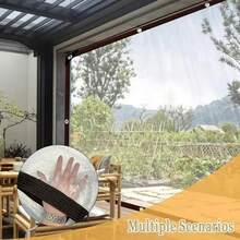 透明防水篷布 - 带加固扣眼和防撕裂抽绳,防风、防尘、防水、防雪,适用于花园雨罩、庭院围栏、露营帐篷、门廊遮阳篷,是露台、花园、猪圈和露营的理想之选。 - 透明 - 查看 8