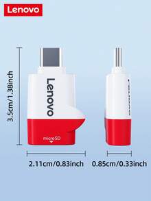 Lector de tarjeta TF de Lenovo - Compatible con varios dispositivos, transferencia de datos rápida, portátil y mini, multifuncional, adecuado para cámaras, computadoras, teléfonos móviles, etc. - Ver 10