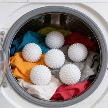 5个装可重复使用洗衣球套装 - 去除毛发、软化衣物、防止缠结、减少褶皱,无需用电,适用于洗衣烘干、洗衣机、晾衣等多种场合,防缠绕洗衣球,洗衣清洁好帮手,防皱产品 - 多色 - 查看 7