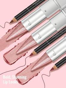 Pudaier 3 Packs Matte Lip Liner Set With Metallic Lipstick – Smooth Gliding Lip Liners For Defined Lips & Luxurious Diamond Finish Lipstick – Perfect Gift For Women For Thanksgiving & Christmas - 3PCS SET - View 5