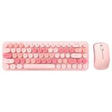MOFII I-Dou Candy Wireless Keyboard And Mouse Combo, 68 Keys Mini Compact Layout With Retro Round Keycaps, 2.4G Plug & Play Ergonomic Mouse Set For Laptop, PC, Office Home - View 2