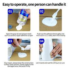 1/2pcs Super Waterproof Ceramic Repair Adhesive, Effectively Repairs Cracks On Sinks, Bathtubs, Toilets, Suitable For Bathroom, Kitchen Repair And Renovation - Ceramic Repair Adhesive - View 7