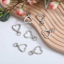 10/20/30个装心形钥匙扣旋转钩，可爱锌合金弹簧扣钥匙圈，手提包夹，适用于DIY手工制作 - 愛心扣 - 查看 7