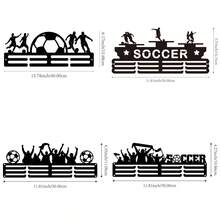 1pc Metal Medal Display Rack, Wall Decor Storage Holder For Sports Awards, Suitable For Sports Enthusiasts And Athletes, Can Be Displayed Indoors And Outdoors, Perfect Gift For Sports Fans And Champions - Black - View 7