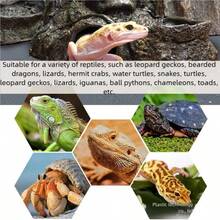 1pc Reptile Tank Flooring Mat With Anti-Slip Dots, Moisture Barrier For Terrarium Substrate, Ideal For Turtle And Jumping Spider Supplies - Black - View 5