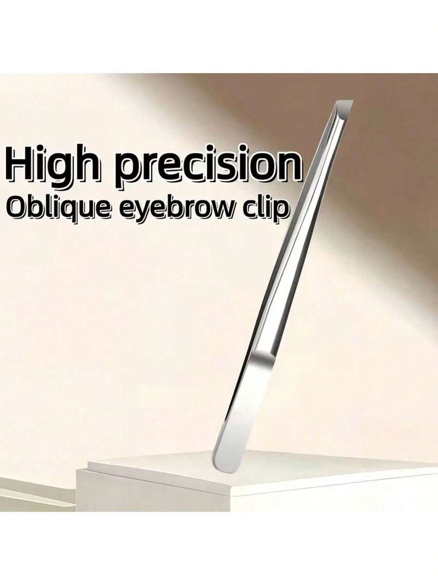 High Quality Stainless Steel Eyebrow Tweezers, Epilation Tweezers, Embedded Hair Tweezers, Angled Eyebrow Tweezers, Facial Care Tools - Multicolor - View 1