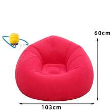 1 chiếc ghế lười bơm hơi mềm mại phủ nhung, có thể gấp gọn, thích hợp cho phòng ngủ gia đình. - Nhiều màu - Xem 6
