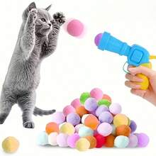 200pcs Cat Toys, Pet Plush Balls, Cat Interactive Toys, Cat Supplies, Training Starter Kit, Mini Plush Ball Games, Elastic Plush Balls, Cat Essentials, Dog Toys, Pets, Cat Accessories, Plush Toys, Cat Supplies - Multicolor - View 2
