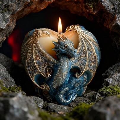 Resin Silicone Mold - ElastoC Heart Wing Dragon Silicone Mold, Easy Release, Reusable For Wedding/Valentine Decor, DIY Epoxy Resin/Plaster Craft, Romantic Gift For Adults