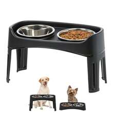 Iris Large Plastic Elevated Feeder Black - como en la foto - Ver 1