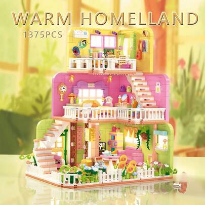 1400+片欧洲建筑街道积木套装，迷你杂货店和街景模型，创意拼装玩具，含拆卸工具，桌面摆件，适合14岁以上儿童，节日和生日礼物