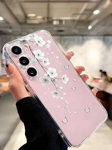 1个柔软硅胶手机壳，饰有优雅的花卉蝴蝶图案，兼容华为荣耀、Galaxy A04e/12/A13/A14/A34/A50/A52/A53/A54/S21/S22/S23/S24/S25/S25 Ultra/S25 FE/S26/S26 Plus/S26 Ultra/S26 Edge、6A/7A/8A、12T/13T/15T/15T Pro - 無色 - 查看 7