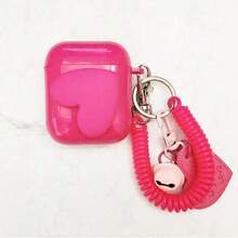 3D立体紫红色心形保护壳，兼容苹果耳机，防刮防摔。 - 粉色 - 查看 15