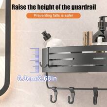 1 chiếc kệ đựng đồ nhà tắm/nhà bếp một tầng, giỏ tam giác bằng nhôm gắn tường không cần khoan, kệ treo tường phòng tắm/vòi sen. - lớp đơn - Xem 4