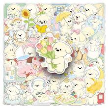 50张/套 春季小狗贴纸，手绘可爱贴纸，创意卡通动物涂鸦贴纸，适用于节日装饰、万圣节、圣诞节、复活节、DIY水瓶、滑板、活力美学涂鸦套装、日记本、剪贴簿、派对用品，冬季、新年必备 - K - 查看 5