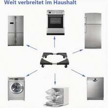 Giá đỡ di động có bánh xe điều chỉnh được cho tủ lạnh và máy giặt - Đế nâng dạng ống lồng chịu lực cao, bệ di động cho máy giặt, phù hợp cho gia đình, nhà thuê, nhà di động, tương thích với tủ lạnh, máy giặt, máy sấy. - nhiều màu - Xem 4