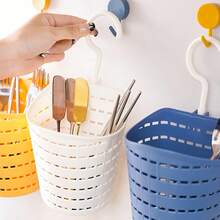 Plastic Hanging Storage Basket, Kitchen Utensils, Ginger, Garlic, Toiletries Organizer - A - View 2