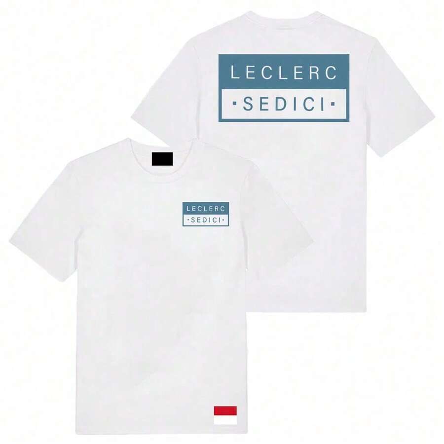 Charles No.16  SEDICI TEE Summer Short Sleeve Cotton Fashion T-Shirt O-Neck Loose Men Women Tshirts Design Graphic Merch - 500914-白色 - 查看 1