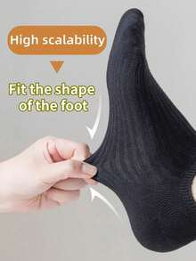 5/10 pares de calcetines deportivos unisex para parejas de unicolor con estampado, calcetines invisibles, regalo de primavera/verano - Multicolor - Ver 4