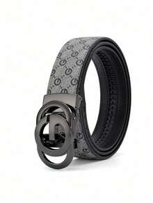 Men's Automatic Buckle Alloy Letter G Patterned Belt, High-End Luxury Style, Suitable For Party Occasions And Matching With High-End Attire, Business Casual Men's Belt - Multicolor - View 5