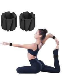 2件套可调节腕踝负重带（男女通用），健身负重套装（每只1磅），可穿戴负重手镯，适用于运动、瑜伽、步行、跑步、舞蹈、普拉提、有氧运动、家庭健身房 - 彩色 - 查看 14