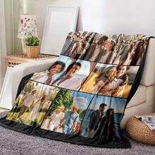 1pc Customized Photo Personalized Blanket, Ideal Gift For Holidays, Birthdays And Commemorative Events - Soft And Comfortable, Suitable For Home, Travel And Office Use Year-Round - Army Green - View 3