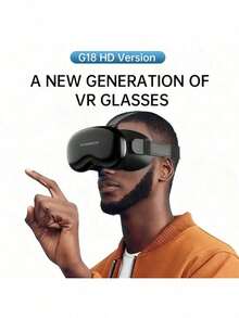 Universal 3D 4K Ultra HD VR Headset Battery-Free Anti-Blue Light Eye Protection VR Glasses, Lightweight Ergonomic Adjustable Portable VR Goggles For IPhone Android Phones, Immersive Home Theater Gaming Virtual Reality Headset Comfortable Sturdy VR Accessories - View 1