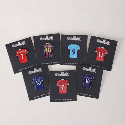 FIFA شارة تذكارية على شكل نجمة، دبوس معدني متدلي على شكل قميص، هدية للمشجعين