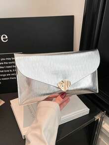 Bolso cuadrado pequeño de moda coreano casual 2026, bolso de axila, embrague sobre elegante para ir al trabajo - Multicolor - Ver 14