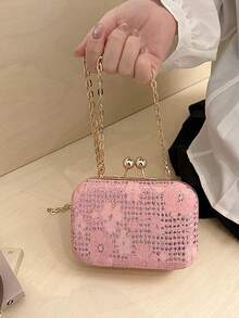 Cheongsam Dedicated Handbag, High-End Clutch Bag, Formal Dress Handbag, Wedding Mother Of The Bride Bag - Pink - View 1