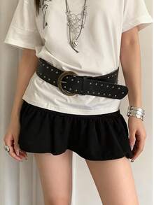 2025新款复古美式朋克风铆钉腰带，百搭牛仔裤皮带 - 美式復古皮帶 - 查看 8