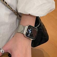 38mm-49mm Magnetic Milanese Loop Metal Watch Band, Breathable Stainless Steel Strap, Fits Series 11/10/9/8/7/6/5/4/3/2/1 SE Ultra, Unisex Replacement Wristband - Multicolor - View 14