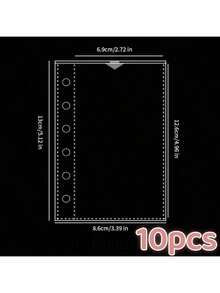 Cuadernos transparentes con un solo orificio en tamaño A6/A7, cuadernos con pegatinas de carpeta azul, cuadernos con pegatinas, organizadores de tarjetas fotográficas, cubiertas transparentes de cuero suave con doble botón para cuadernos, diarios hechos a mano, álbumes de fotos, pegatinas, cuadernos, planificadores, artículos de papelería para estudiantes, suministros de oficina - Multicolor - Ver 13