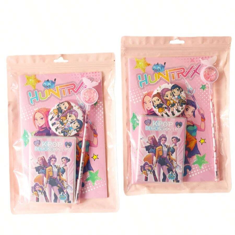 K-POP Stationery Set, Featuring Exquisite Prints Of Popular K-Pop Idols, Classic Song Themes And Unique Group Symbols, A Complete Set Of Practical Stationery That Combines Functionality And Collectibility, Perfect For Fans - Multicolor - View 1