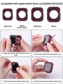 二合一，兼容 40mm、41mm、42mm、44mm、45mm、46mm 和 49mm 的 表带和表壳。柔软舒适、休闲运动的硅胶表带，搭配防震、防刮、弹性十足的硅胶表壳。兼容 Ultra/11/10/9/8/7/6/5/4/SE 型号。男女通用。完美贴合，触感舒适。 - 矽膠錶帶+錶殼-松針綠 - 查看 12