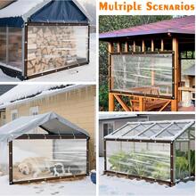 透明防水篷布 - 带加固扣眼和防撕裂抽绳,防风、防尘、防水、防雪,适用于花园雨罩、庭院围栏、露营帐篷、门廊遮阳篷,是露台、花园、猪圈和露营的理想之选。 - 透明 - 查看 11