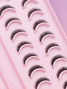 AYRMILLA 20Pairs Cat Eye Eyelashes Fox Natural False Eyelashes Fluffy Soft Dramatic 3D Mink Eye Black Thin Long Lash Multi-Layer Short Thick Eyelash Extended Large Volume Makeup Cross Wedding Parties Club Daily Work Meetings Comfortable Lashes - 黑色 - 查看 3