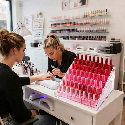 3/5/7 طبقات رف أكريليك قابل للفك | حامل عرض تخزين متعدد الأغراض لطلاء الأظافر والزيوت الأساسية والحبر والنظارات وبطاقات الأنمي