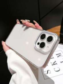 Minimalist Transparent Acrylic Phone Case, Compatible With IPhone 16 Pro Max / 16 / 16 Pro / 16 Plus / 15 / 15 Pro Max / 15 Pro / 15 Plus / 11 / 12 / 13 / 14 Pro Max / XS / XR / 11 Pro / 11 Pro Max / 12 Pro / 12 Pro Max / 13 Pro / 13 Pro Max / 7 Plus / 14 Pro / 14 Pro Max / 14 Plus / 7 Plus / 8 Plus / 8 / SE2 / 16E, Soft, Waterproof, Shockproof, Anti-Fall, Anti-Scratch. - Clear - View 2