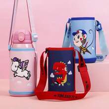 1pc Cute Student Strap Protective Sleeve, Anti-Drop Insulated Bottle/Cup Cover - Multicolor - View 1