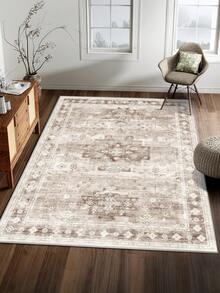 1 件棕色地毯，波西米亚风格，可水洗防滑仿羊毛，1160 克/平方米，适用于客厅、卧室、厨房、办公室、玄关等场所。 - 棕色 - 查看 12