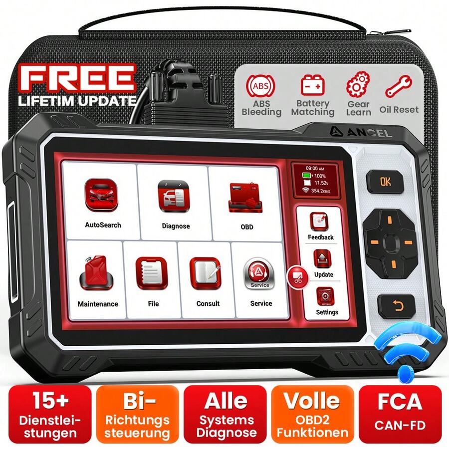 2026 ANCEL FX6100 Bidirectional Scan Tool, Full System With Active Test, Professional Automotive Diagnostic Scanner, 15+ Reset Services, Lifetime Free Updates, OBD2 Code Reader For DIY & Home Mechanics, Perfect Gift For Car Owners - FX6100 - 查看 1