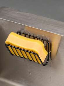 Kitchen Sink Sponge Holder Minimal Size Premium Rustproof & Waterproof Stainless Steel Sink Drain Rack Scrubber Hanger Caddy Accessories Storage Rack Stand For Scratch Scrub Dishcloth Dishrag Wool Exfoliator Strainer Storage Hooks - Multicolor - View 18