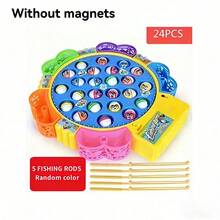 15/24/45 piezas Juego de pesca musical giratorio para niños, juego de pesca eléctrico giratorio con peces realistas, música y luces divertidas, juguete educativo de plástico para que los niños pequeños y los niños practiquen la coordinación mano-ojo y la concentración, juego interactivo familiar para jugar en interiores y exteriores, perfecto para regalos de Navidad, sorpresas de cumpleaños, recompensas escolares, actividades entre padres e hijos y entretenimiento para fiestas familiares - juguetes de pesca - Ver 14