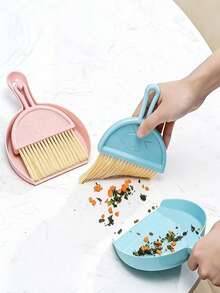 1 Set Herramienta de limpieza diaria para mascotas Mini recogedor y escoba, Kit de herramientas de barrido de escritorio - Mini kit de limpieza - Ver 4